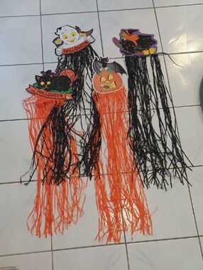 4/$30 Halloween Fringe Decorations - Set Of 4
